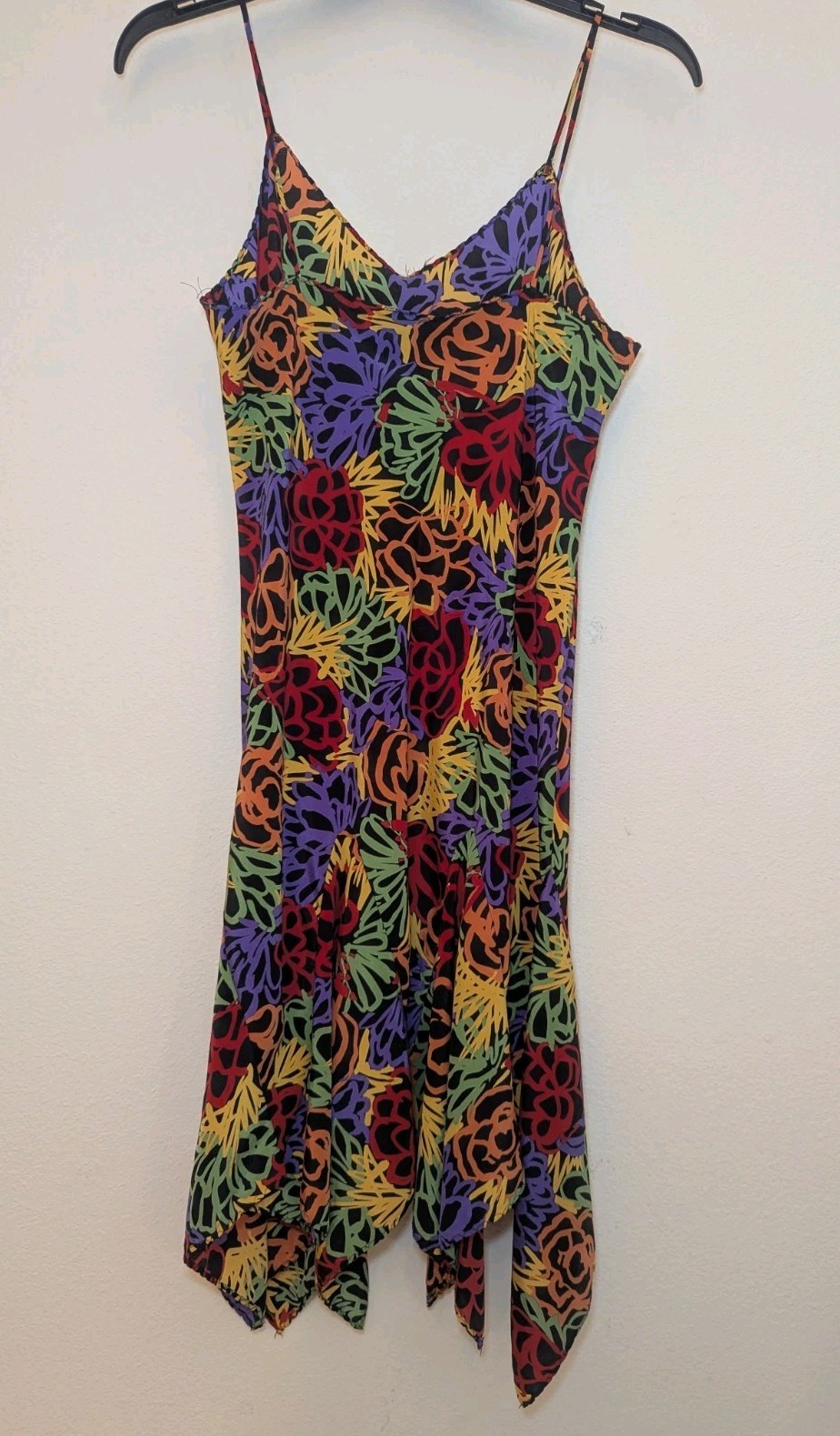 Vintage Papillon by Paula Carbone Fairycore Handkerchief Hem Slip Dress Medium