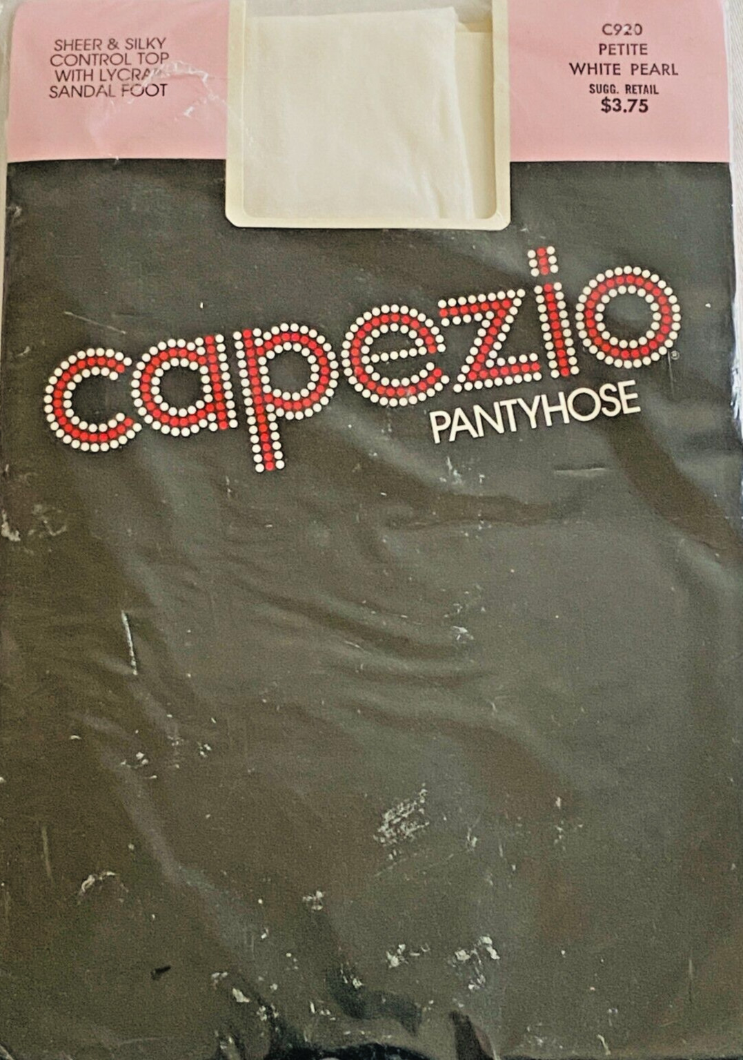 Vintage CAPEZIO Pantyhose Sheer & Silky Nylon Spandex in White ~ sz Petite S