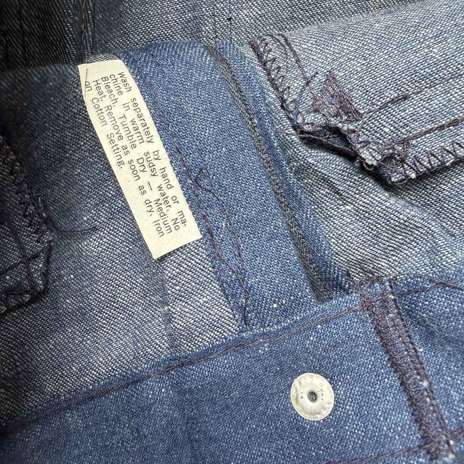 NWT Vintage 1970’s Womens 29” Cheap Jeans Deadstock 100% Cotton Blue Flare Jeans