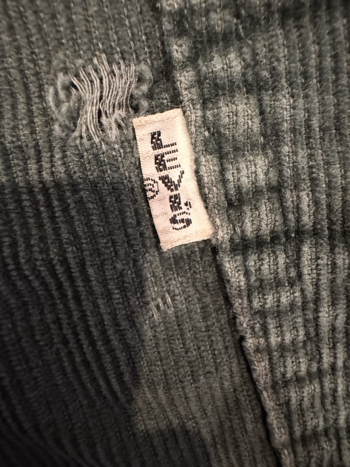 Vintage Levi’s Big E Green Corduroy Capris Pants Size 29 (check Measurements)