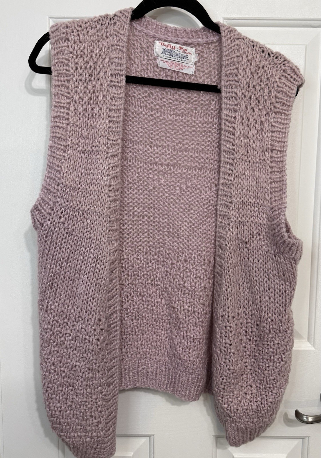 VTG 60s 70s Tally-ho Knit Vest Light Purple Lilac Women’s L