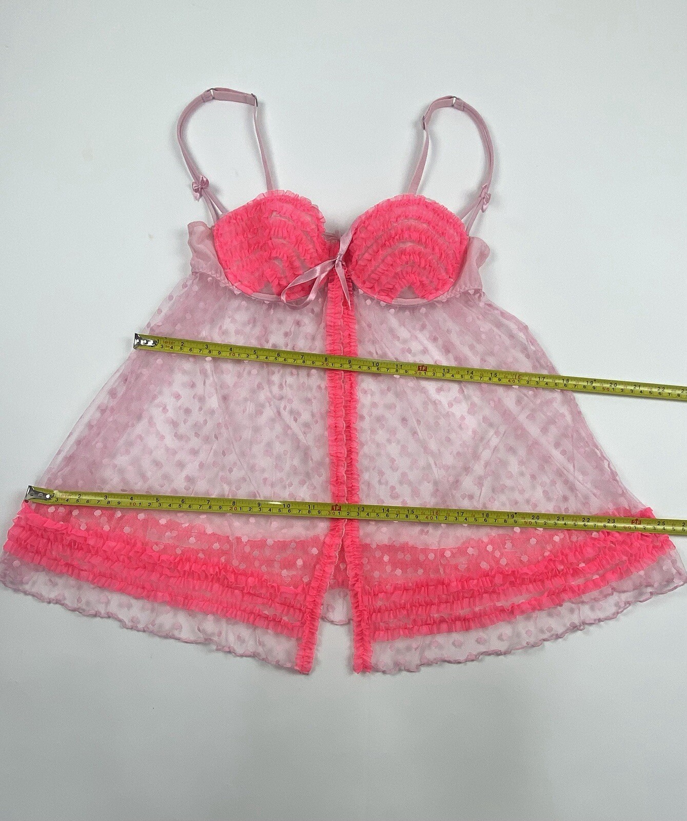 Victoria’s Secret Sexy Little Things Pink Y2K Babydoll Push Up Bra Nighty 36B