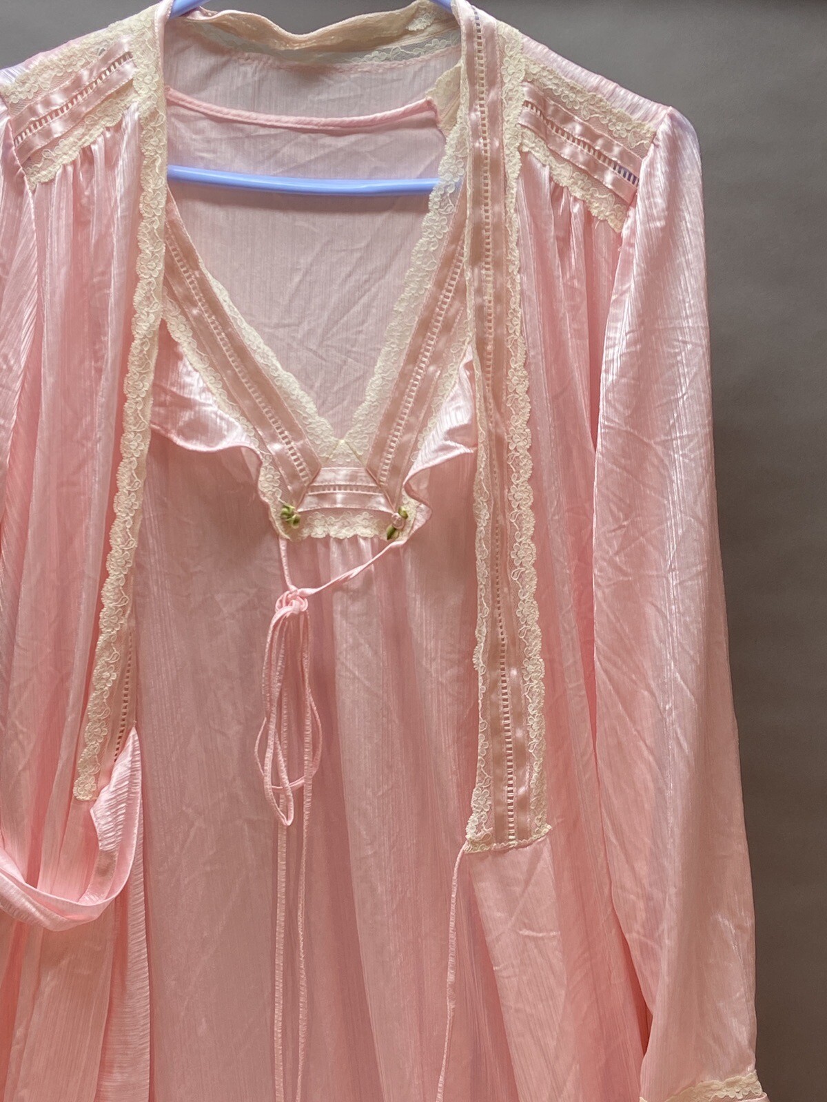 Tom Bezduda For Barad & Co Long Pink Nightgown (Small) Lingerie With Robe (Med)
