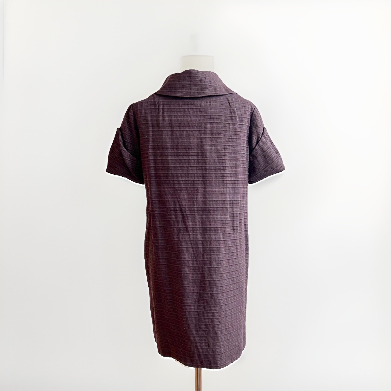 Vintage Summer Dress Ulla Vicki Cooper Brown Cotton Belted