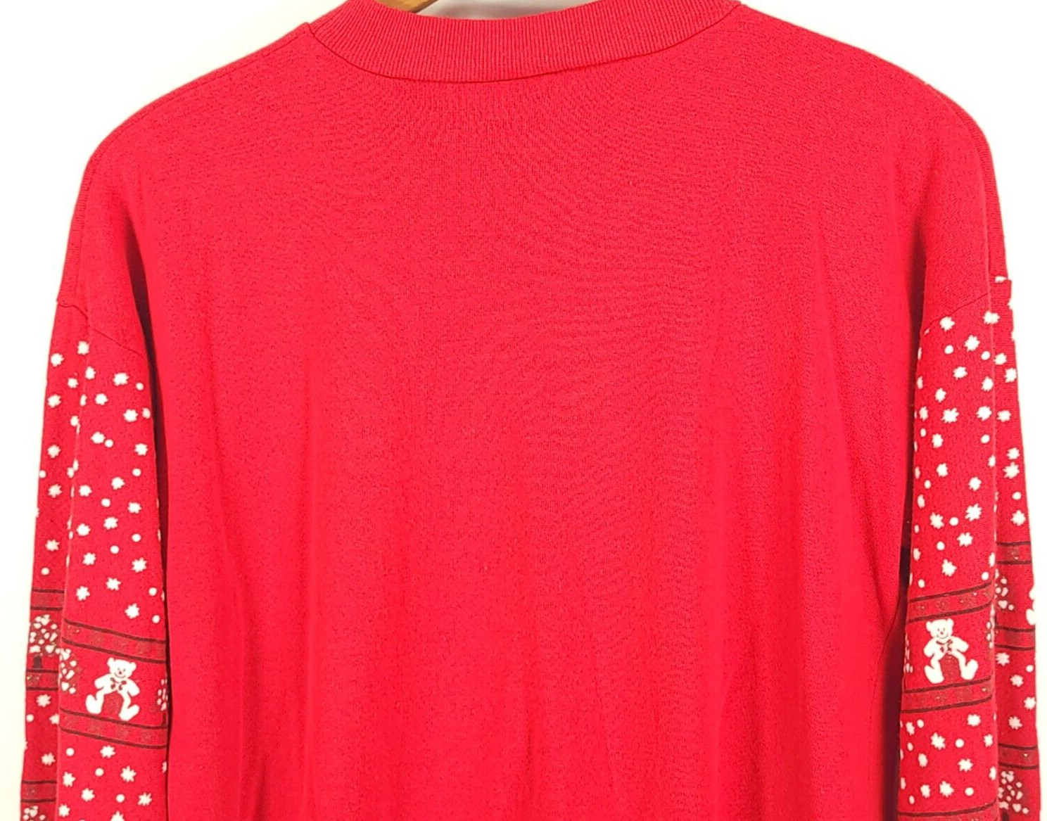 Vtg Ugly Holiday Graphic Sweatshirt Women’s Med Distressed Christmas Sky Lite