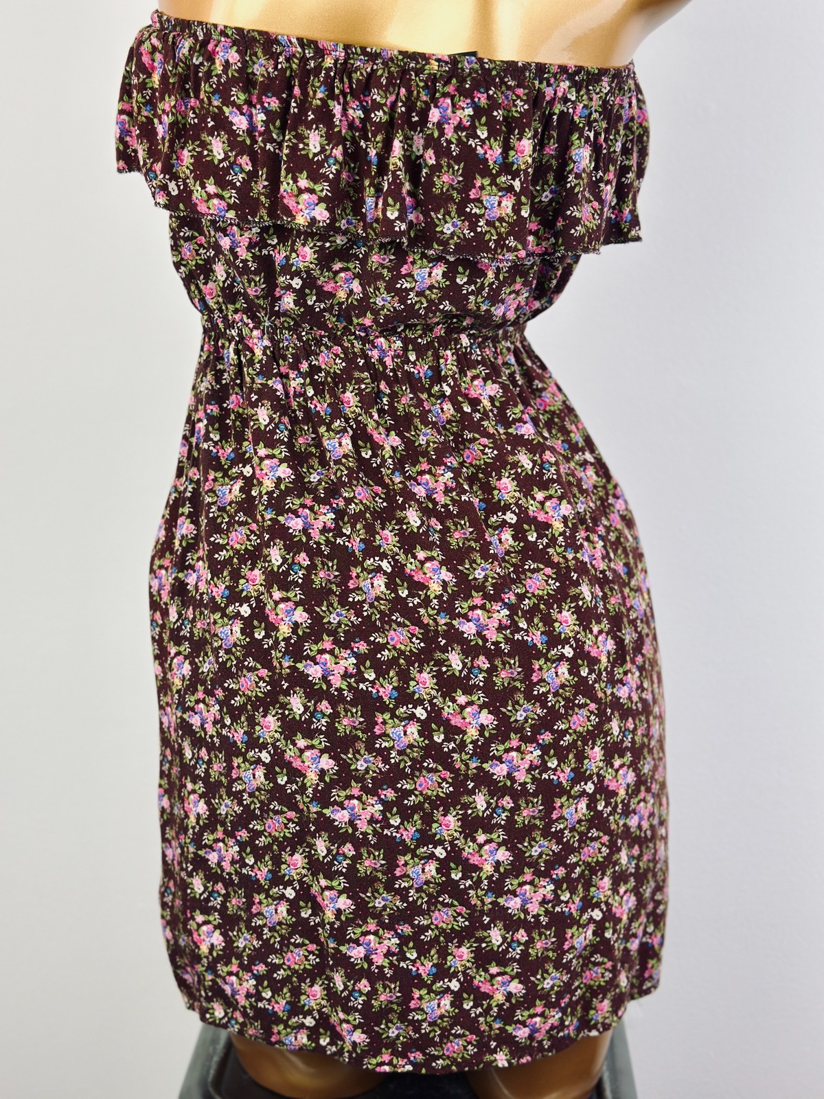 Vintage VTG 90s grunge strapless floral sundress/ tube top
