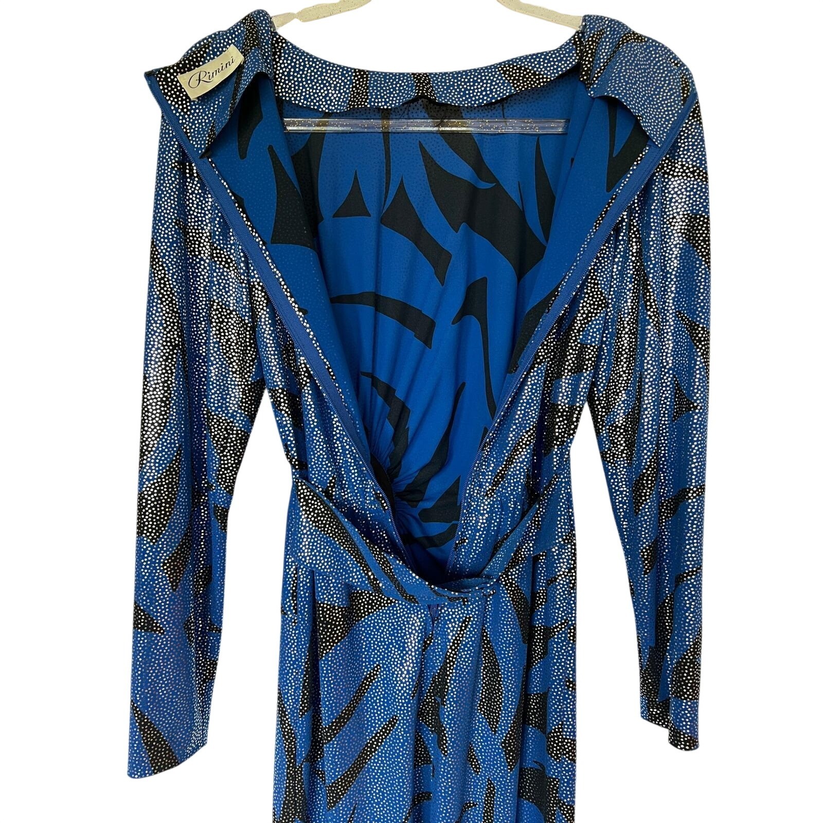 Vintage Retro Party Glam 80s/90s Metallic Dress Studio 54 ILGWU USA MADE 4