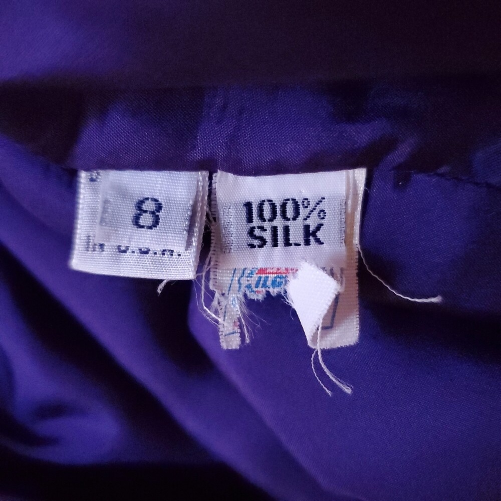 Vintage 80s Designer Purple Gown Stanley Platos