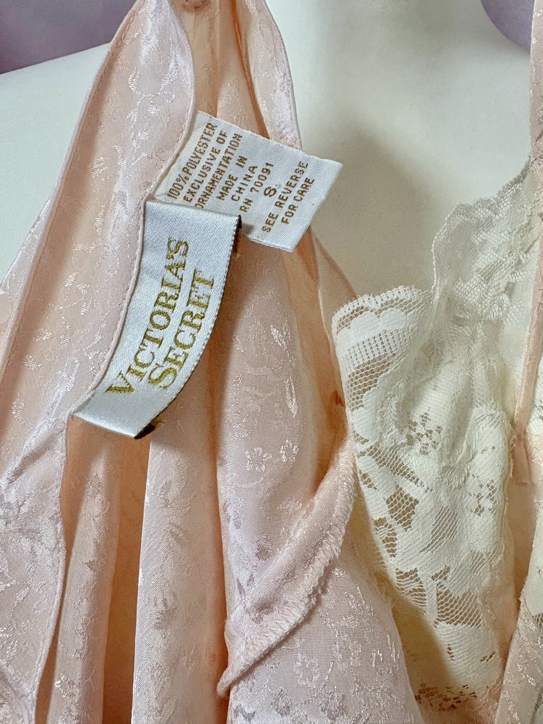 Vintage 1980s Victoria’s Secret Pink Satin Lace Teddy Lingerie Kawaii