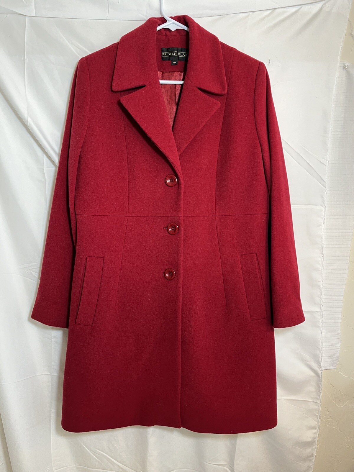Kristen Blake Vintage Lambs Wool And Cashmere Med. Length coat size 12 steamed