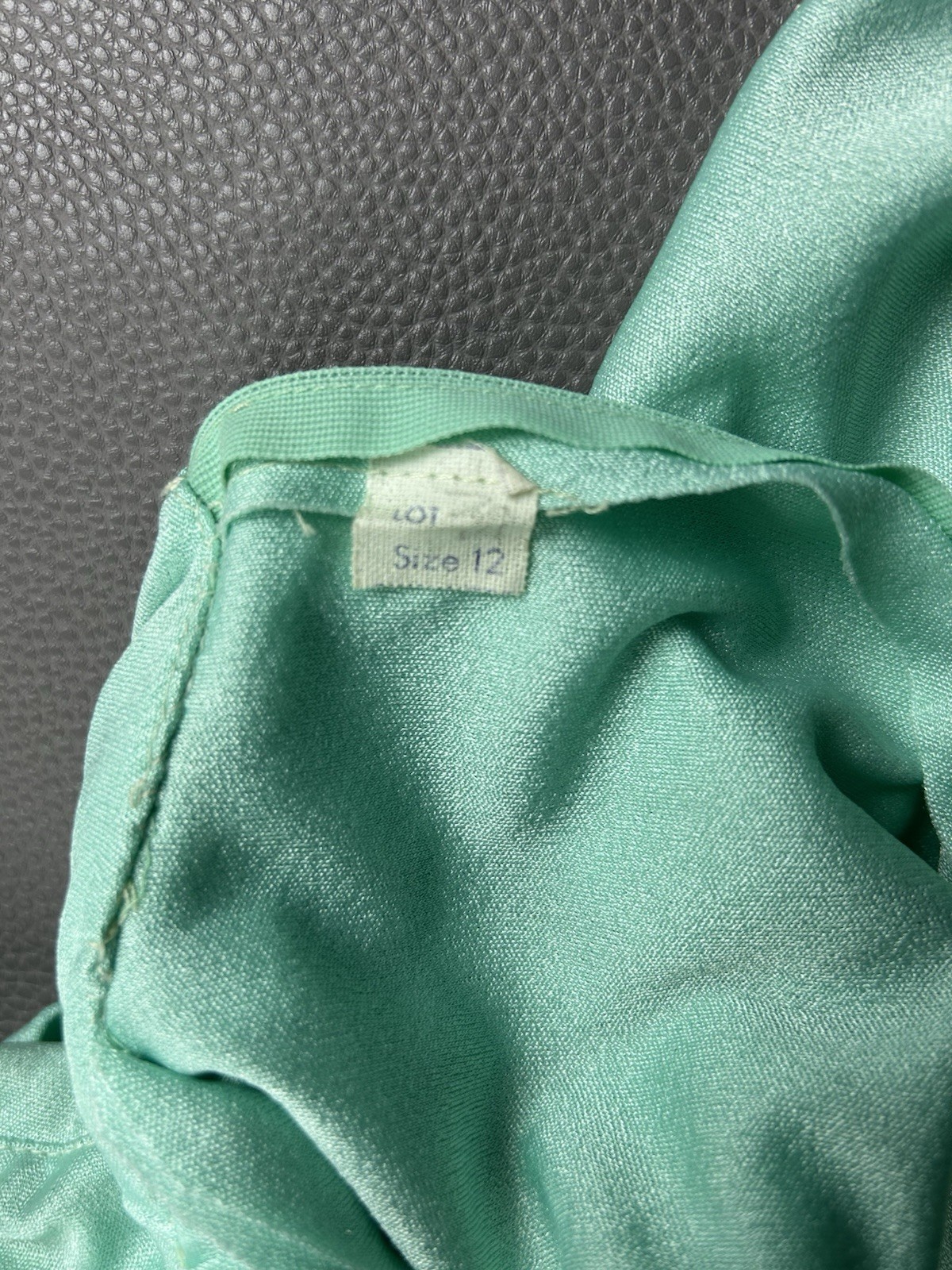 Vintage 1970s Mint Green Dolman Sleeve Maxi Dress Greek Goddess Flowy Size 12