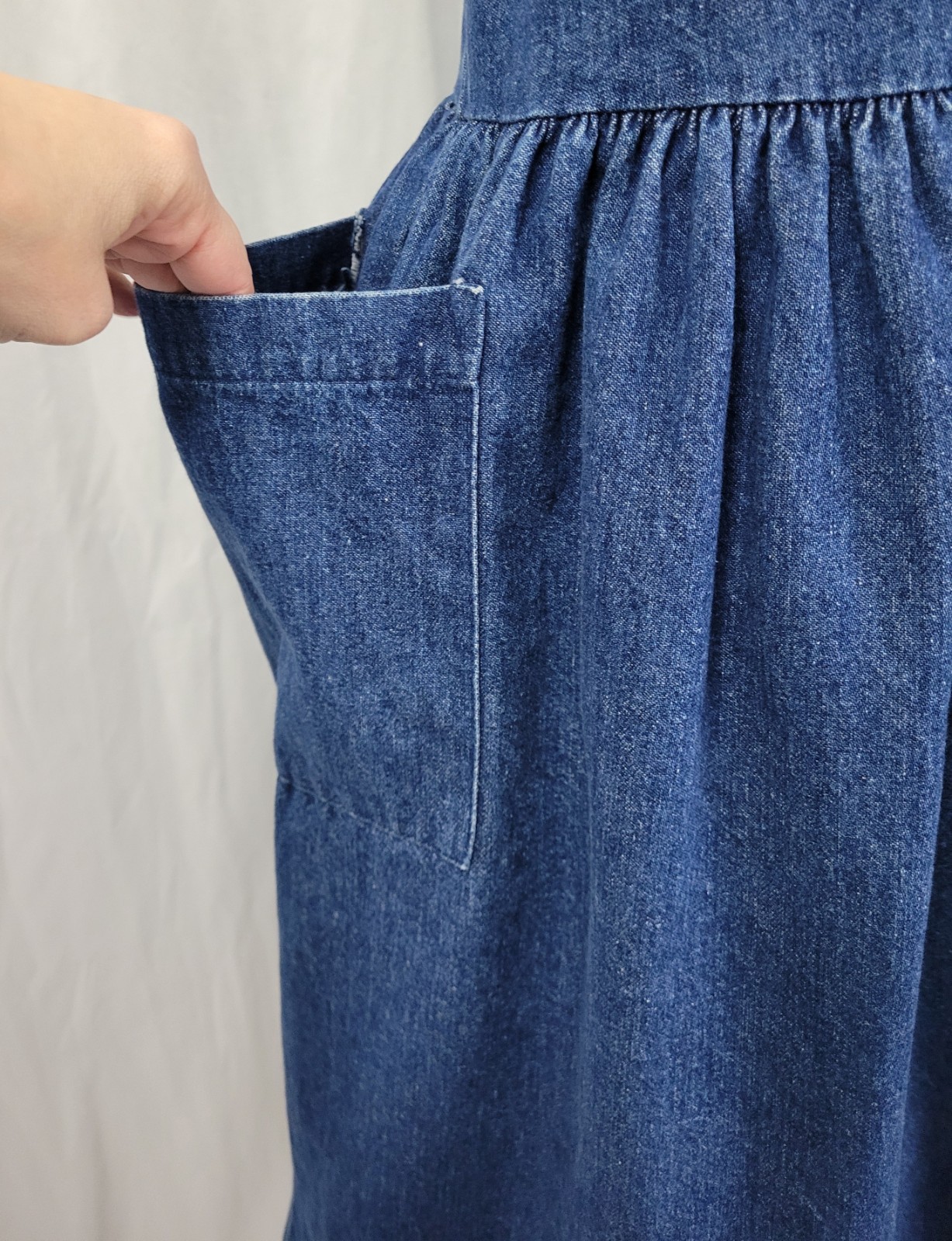 Vintage You Too Babes Denim Jumper w Dropwaist & Pockets Size 13