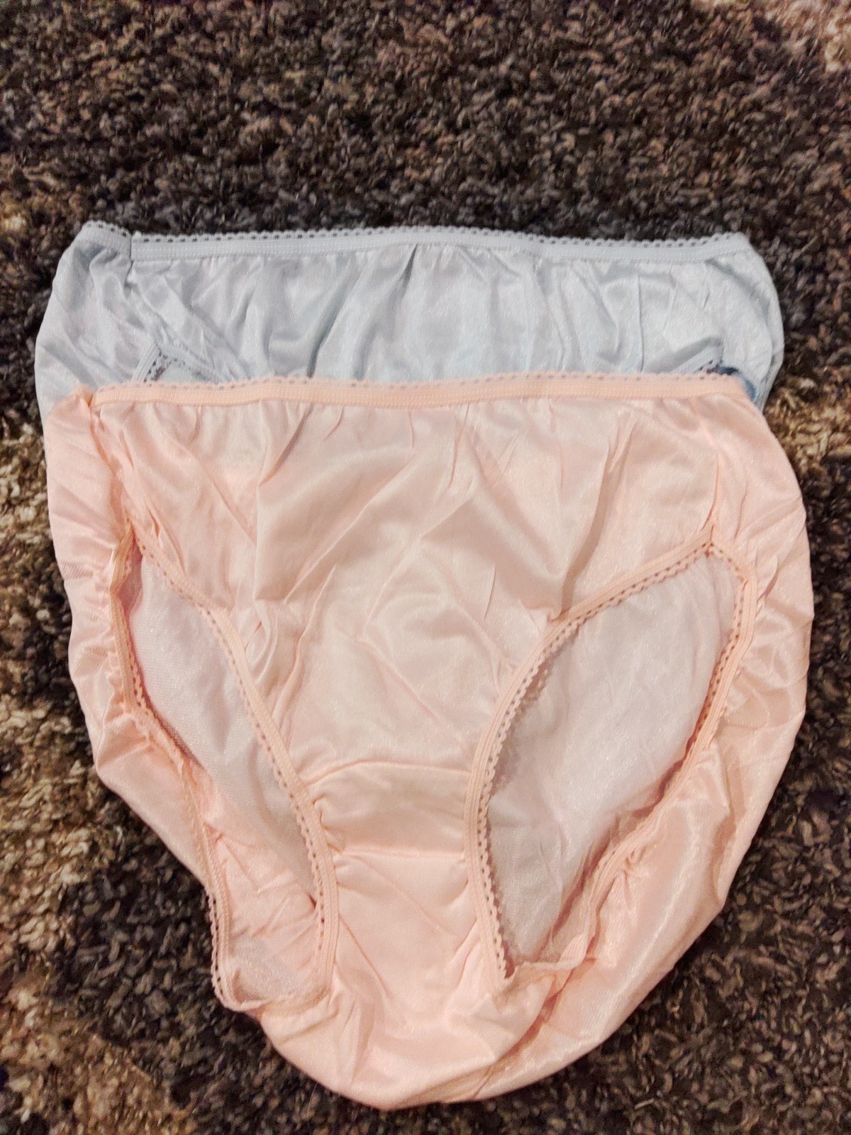 NEW! 2 Pair Vintage Trend Basics Nylon High Cut Briefs Panties Size 8 Silky Soft