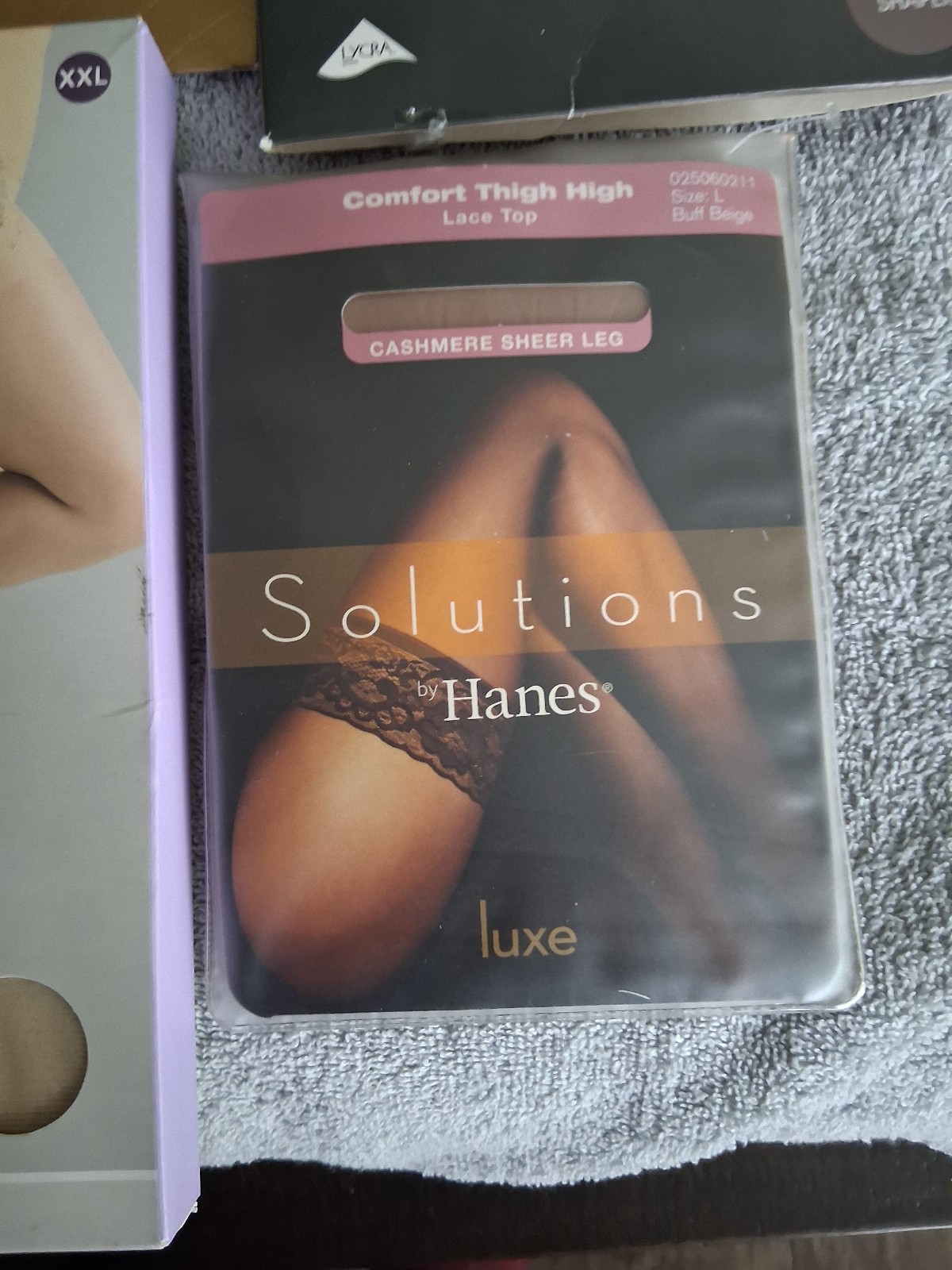 DISCONTINUED 7 PAIR PANTYHOSE 1 PAIR THIGH HIGH LOT ASSORTED SIZES NEW OLD STOCK