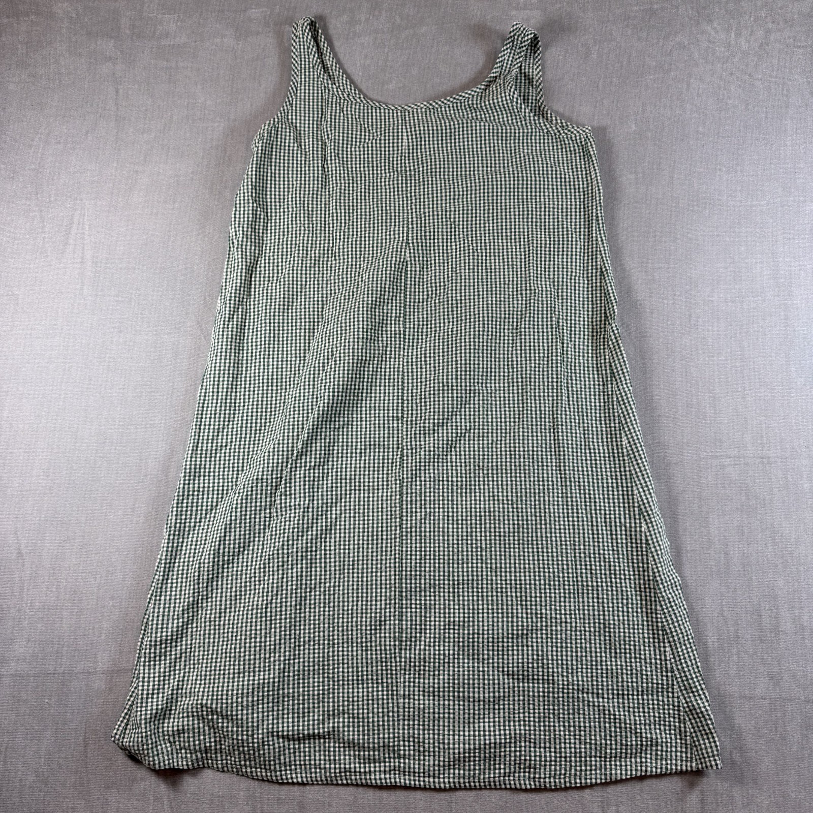 Vintage 1990s Susan Bristol Green Gingham Dress 10 Cottagecore Heritage Prairie
