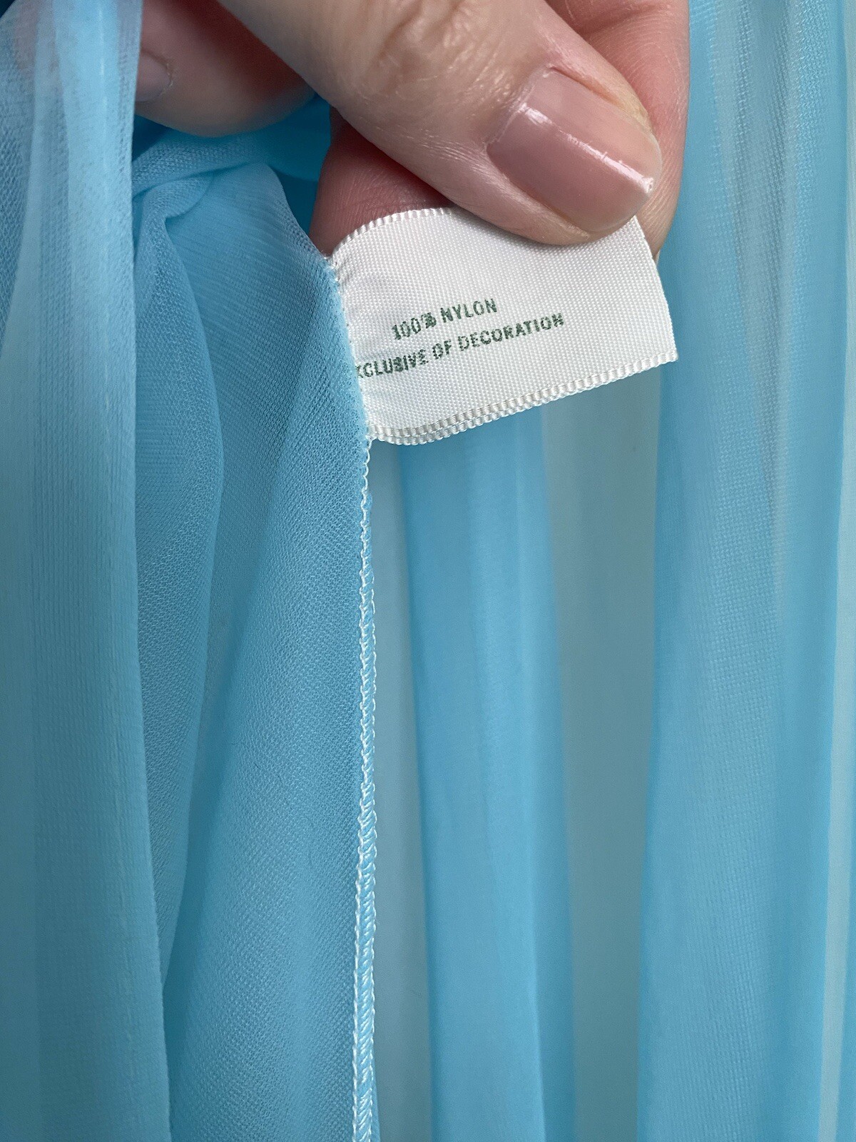 Vintage Lisette Al Sterling RARE Gown Peignoir Set Sky Blue Nylon Coquette Small