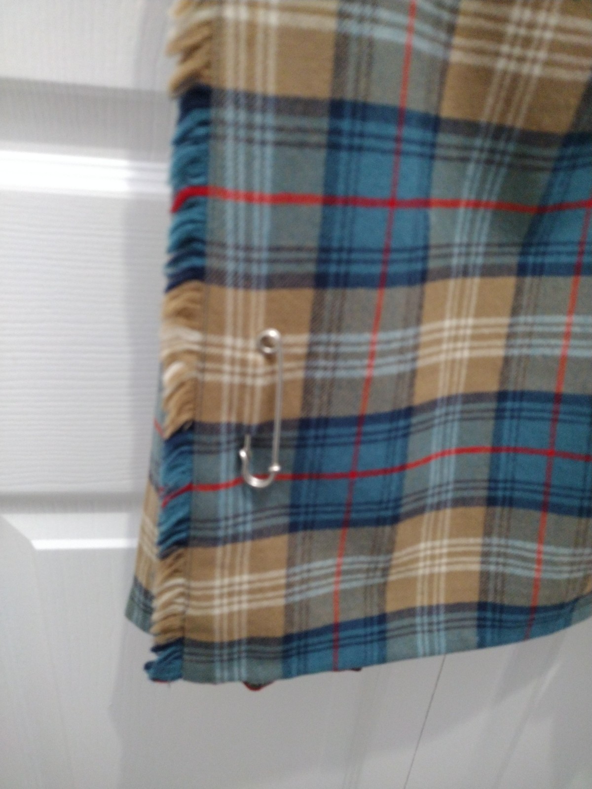 Vintage The Scotch House Wool Plaid Kilt Skirt Scotland 24 Waist Dark Academia