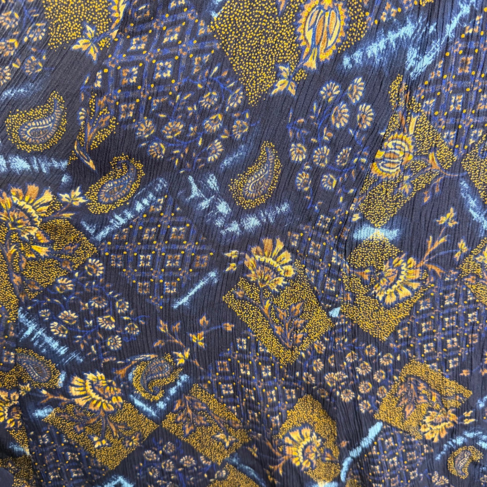 VTG Brett Alexander Whimsygoth Maxi Dress Navy Blue Paisley Y2K 90s Size 9/10