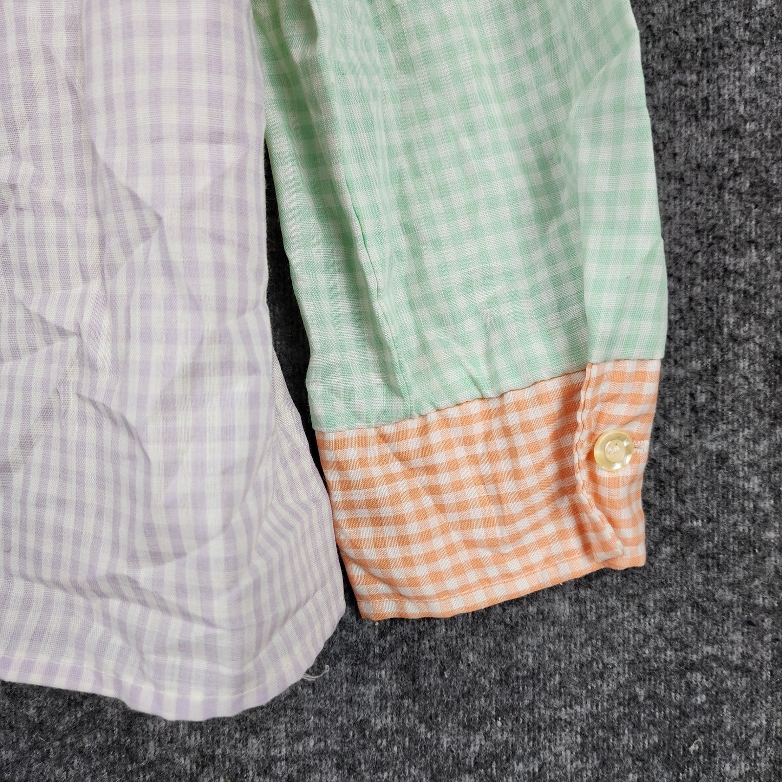 Country Suburbans Button Down Women 14 Gingham Patchwork Vintage Shirt