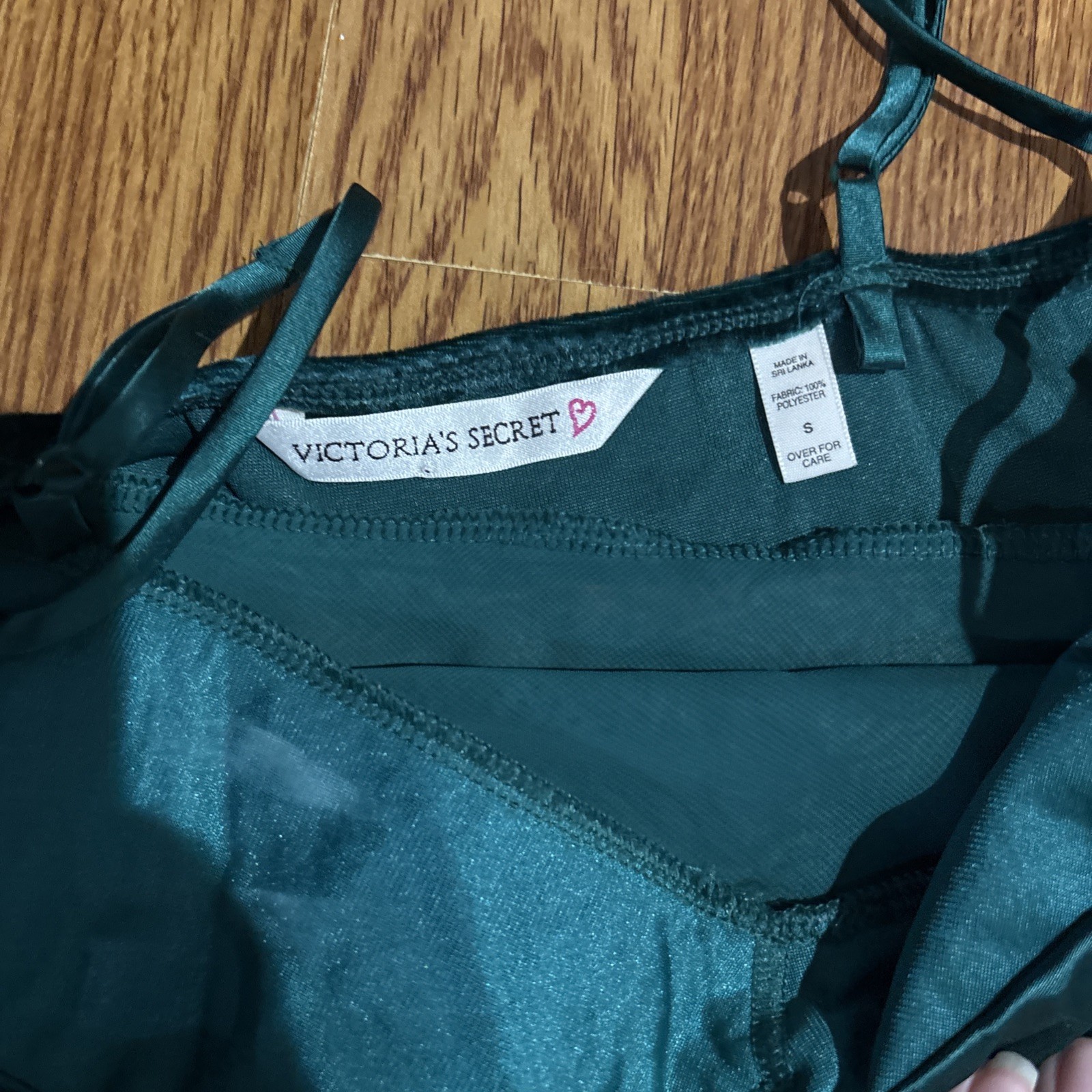 Victoria’s Secret Rare Vintage Y2K Green Velvet Babydoll Nighty Ruffle Thong Set