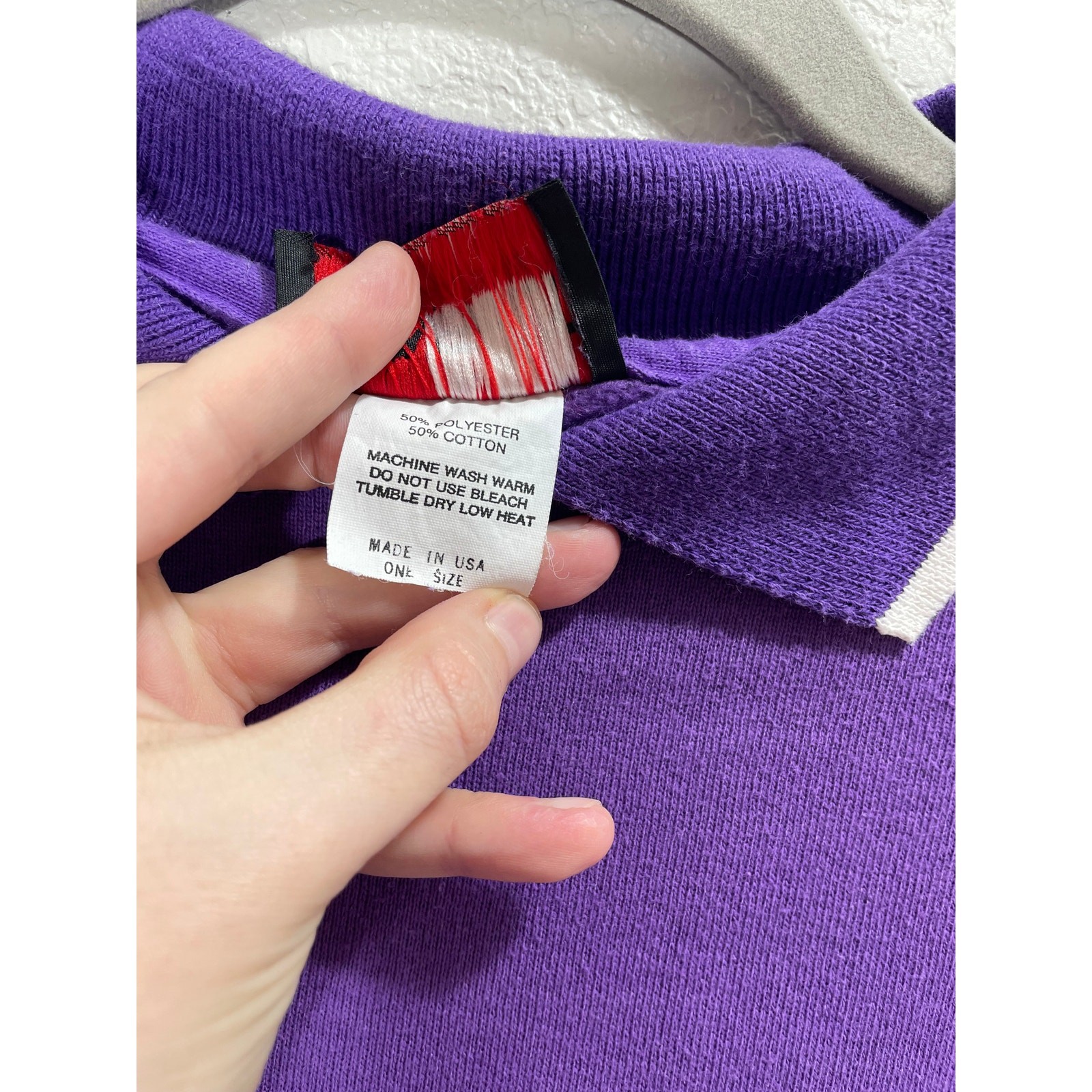 Vintage 90s Purple Long-sleeve Polo Sweatshirt Collared Sunbelt Sportswear XL