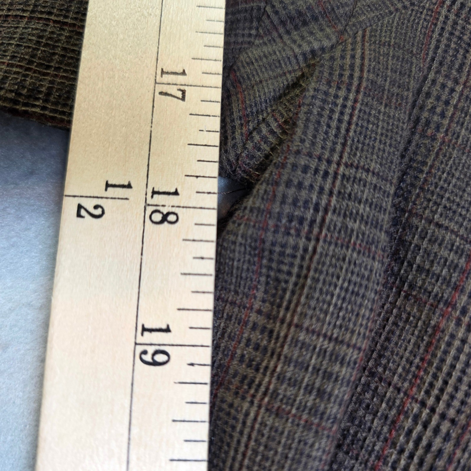 Vintage Mynette Brown Plaid Short Sleeve Midi Dress Academic Retro Size S