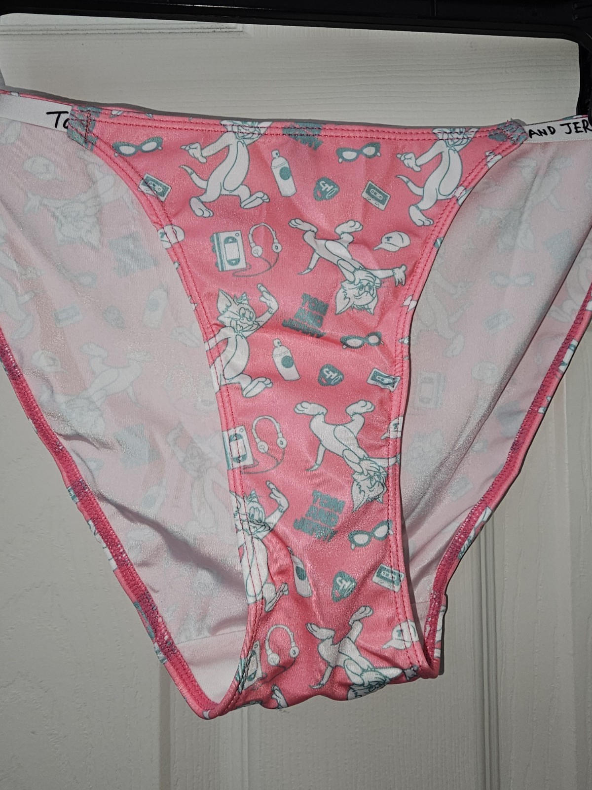 Vintage Cartoon Super Soft String Bikini Panties. Size Large