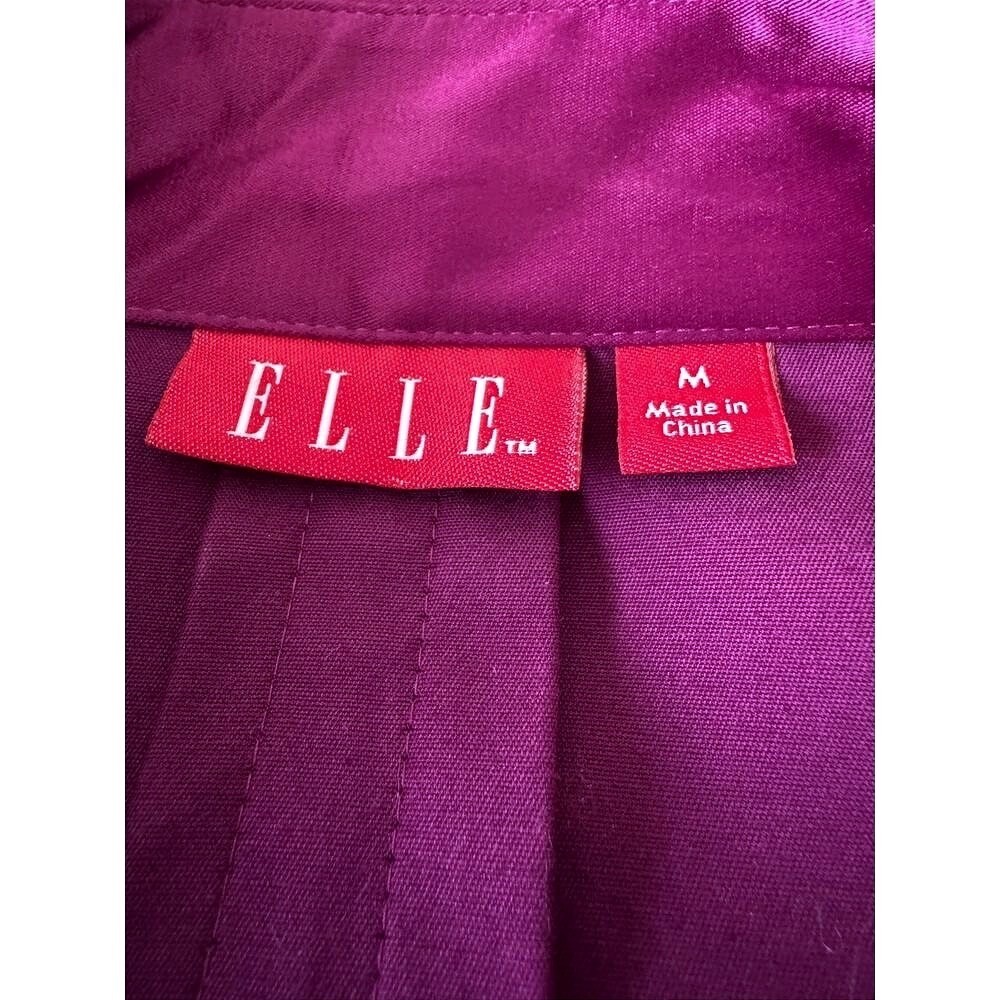 Vintage ELLE Purple/Magenta Satin Barbicore Belted Y2K Trench Size M