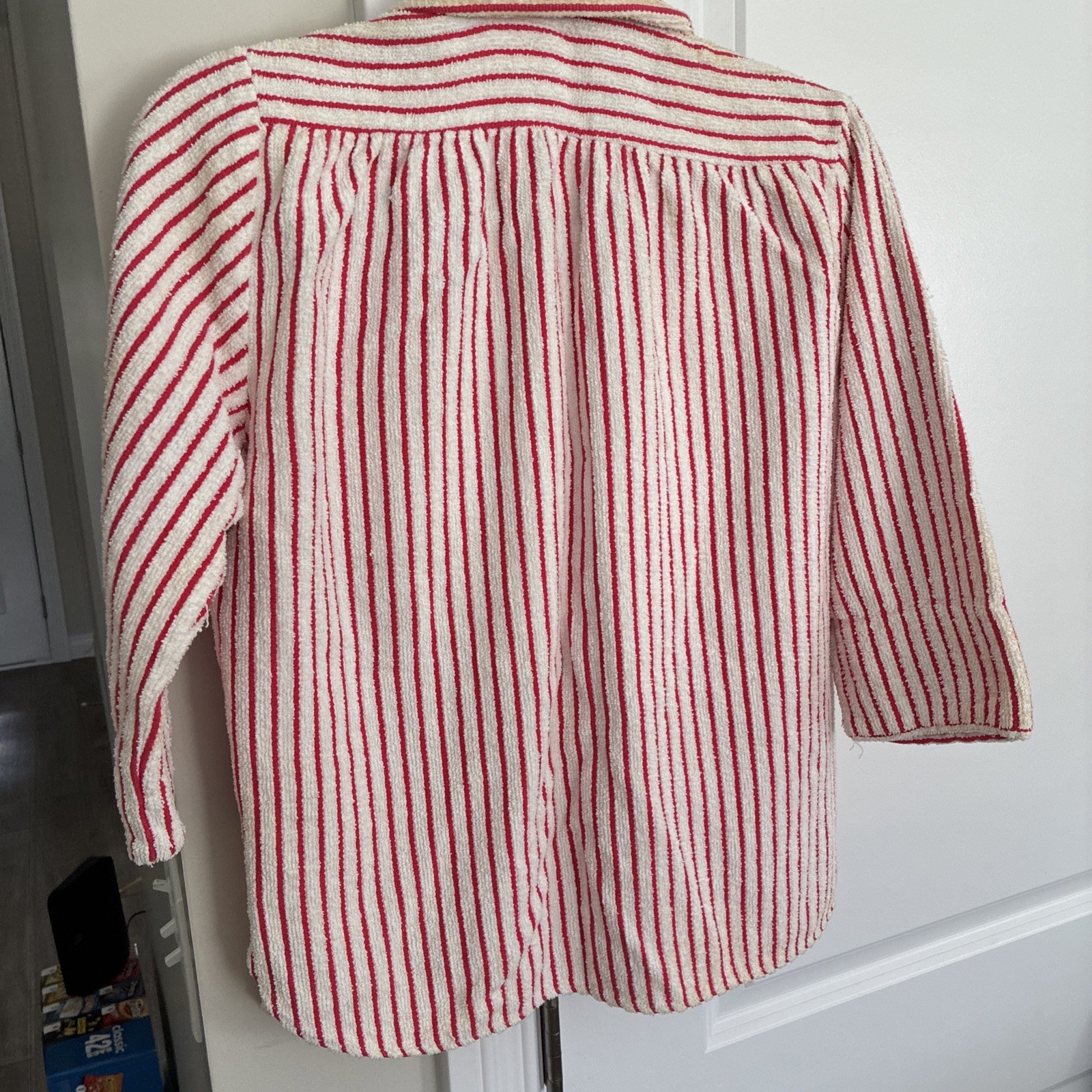 Vintage 70s Terry Cloth Women Top M Retro Beach Pool Coverup California USA