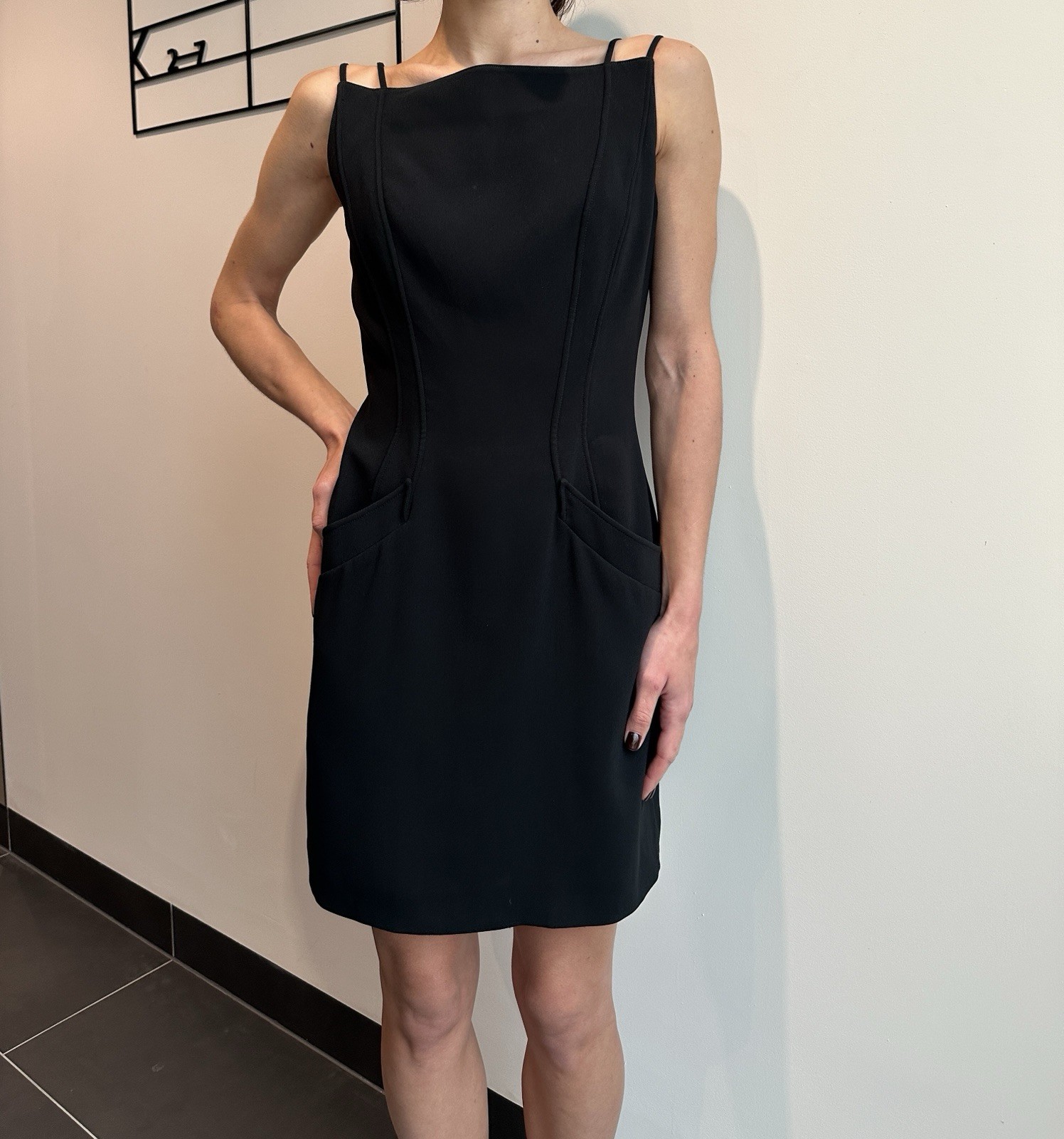 Vintage 1990s 90s Thiery Mugler Dress Womens Bloke Retro Rare made in France 38