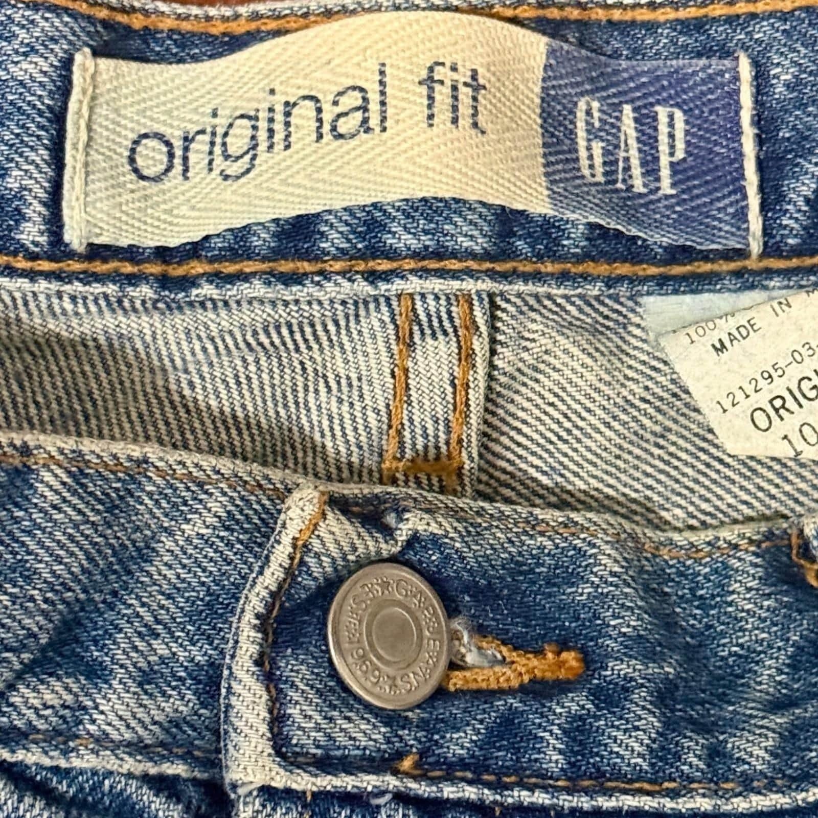Vintage Gap 1969 Original Fit Jeans Ankle Light Wash 100% Cotton Y2K