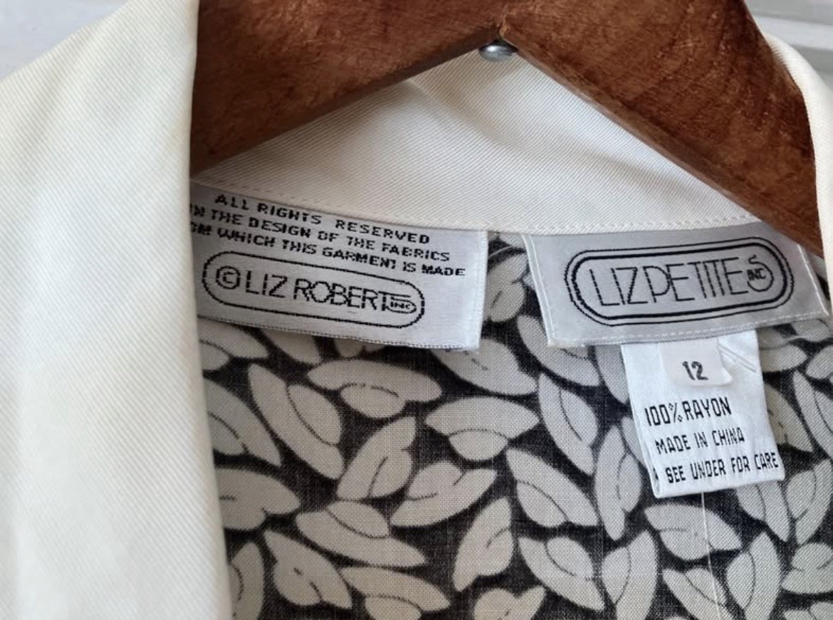 80s Button-up Secretary Dress Modern Woman’s Size Large by Liz Petits VTG