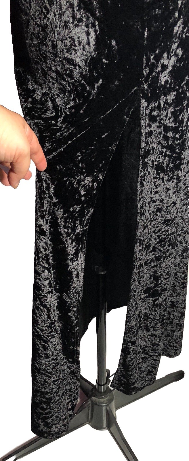 Vtg 90s whimsygoth Witchcore Black Velvet One Shoulder Gown Marilyn Monroe M