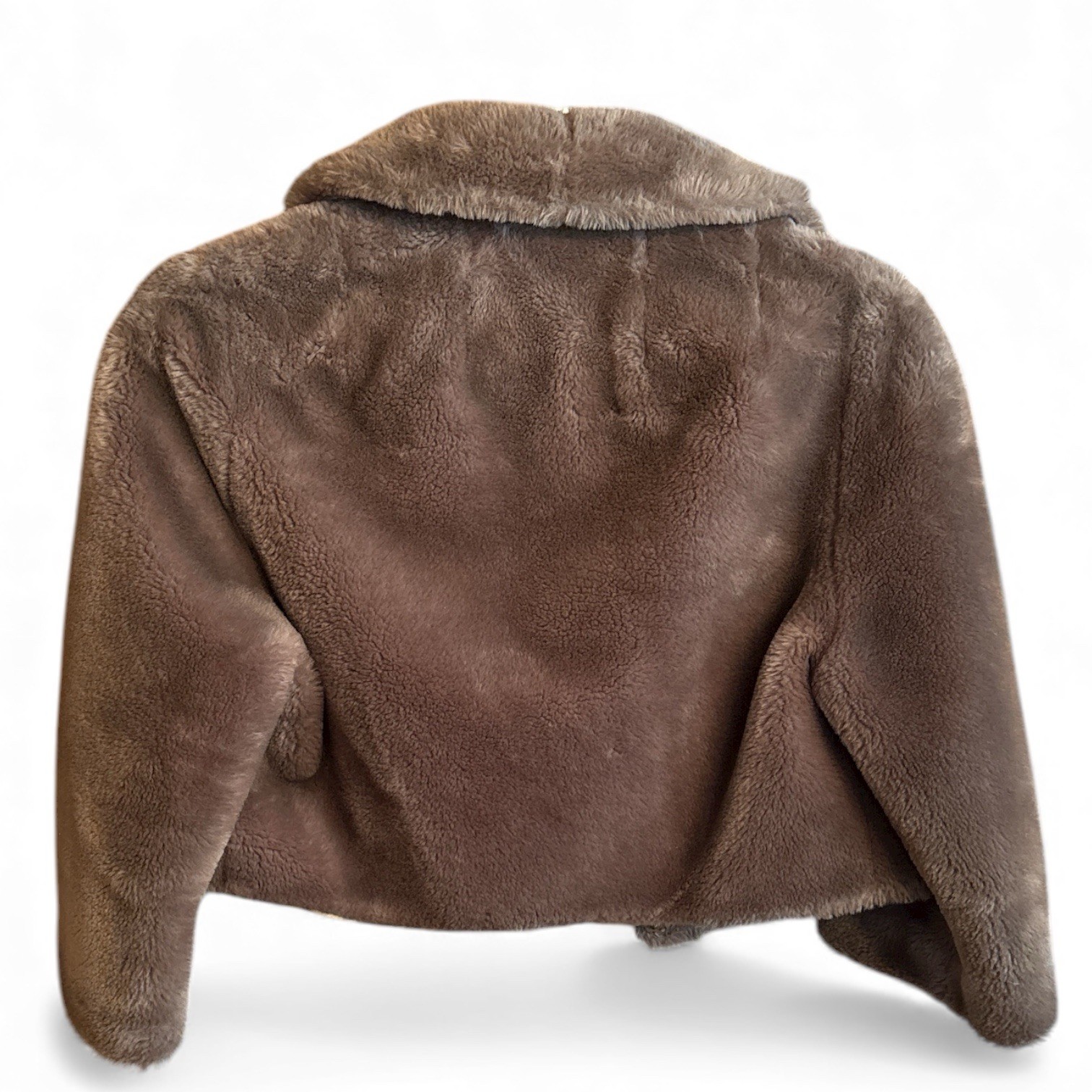 Vintage 1960’s Faux Fur Borgana Borg Deluxe Cropped Brown Jacket Coat USA
