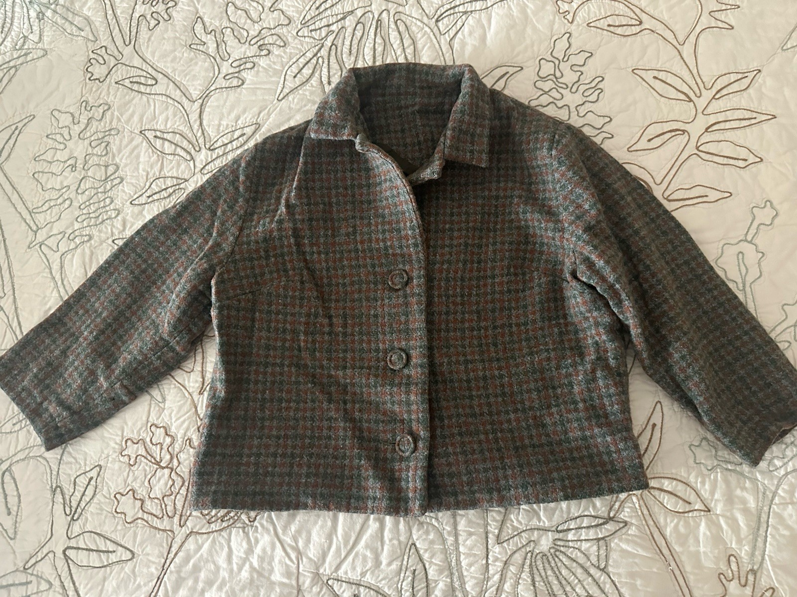 Vintage Dutchmaid Women’s Plaid Wool Skirt/Matching Cropped Jacket Ephrata, Pa
