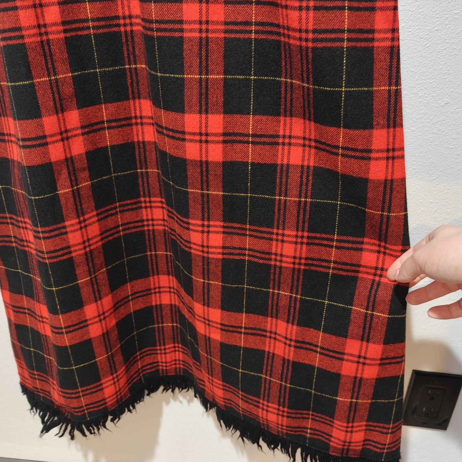 Vintage Kenny Clasics Maxi Dress Size 14 Plaid Heavy Whimsigoth Scottish