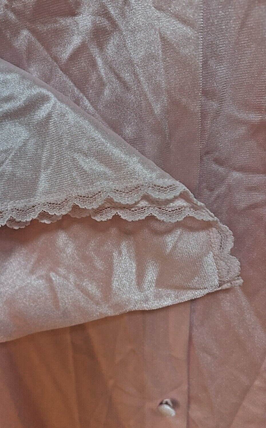 Vintage Vassarette Dressing Gown Pink Midi Nylon Size 1X? Check Measurements