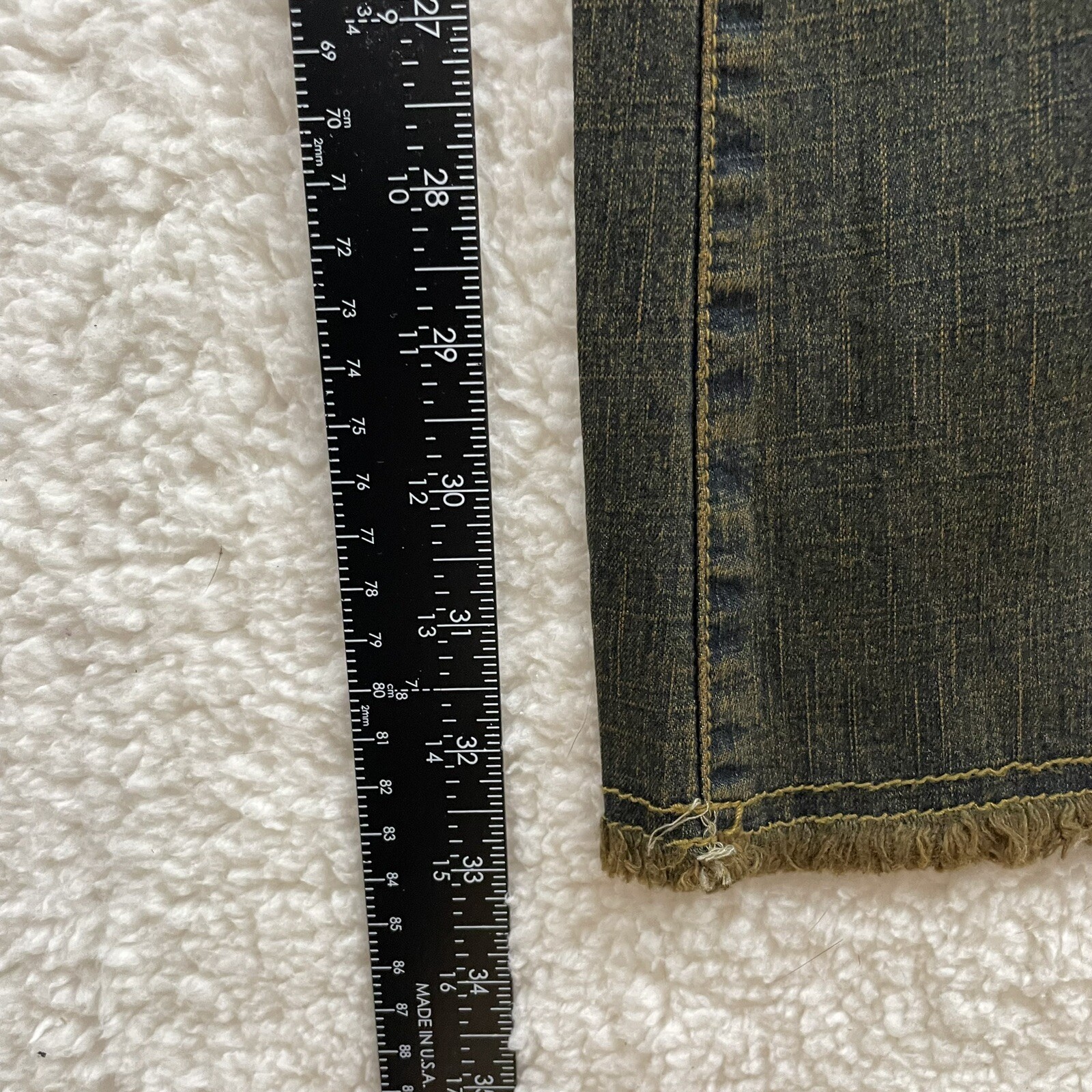 NEW DEADSTOCK Y2K Vintage Jeans 2 25 Long Tall Low Rise Flare Star Burnout
