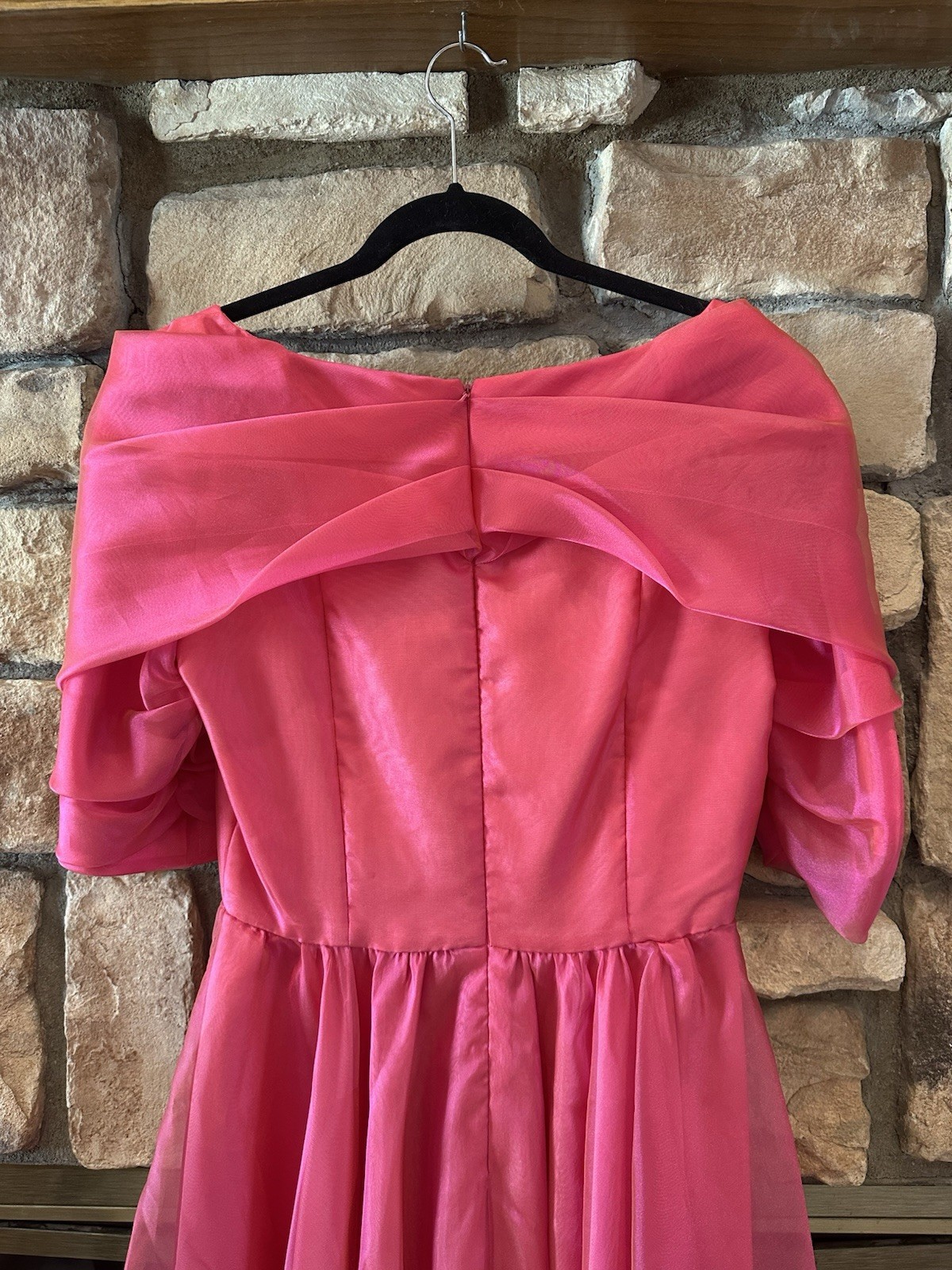 Watters & Watters VTG 80s/90s Women Formal Bridal Pink Gown Sz 10 Layered Ruffle