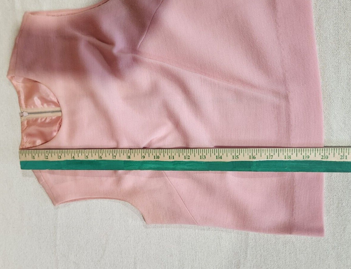 Gay Gibson VTG 1960s Pink 3 Piece Suit Womens Floral Embroidered Mid Century Mod