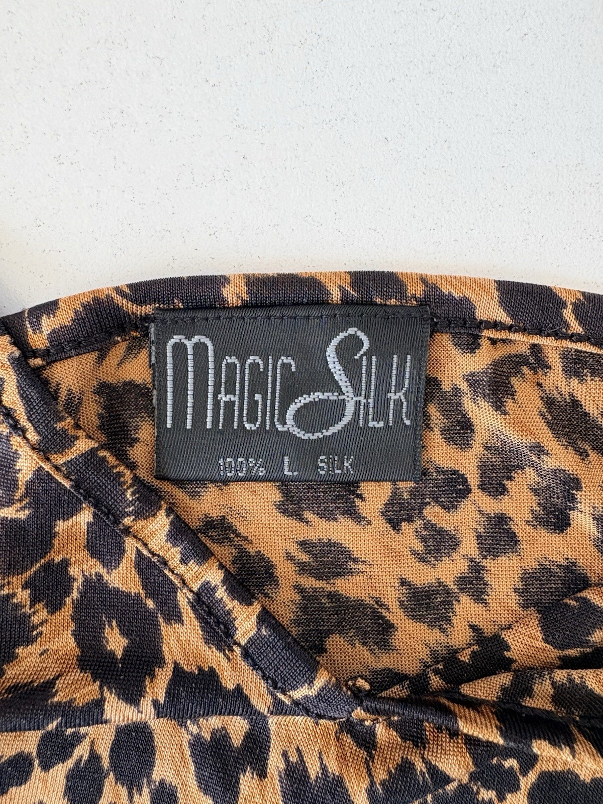 Magic Silk Vintage Animal Print Cami Sleep Set Loungewear Y2K Lingerie 90s