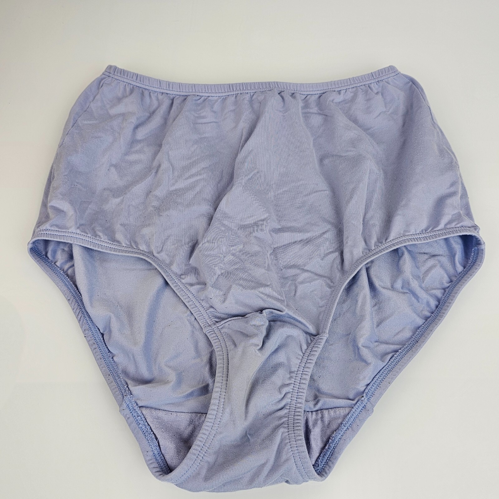 VTG Warners Without a Stitch Panties Briefs 7 L Large French Blue Nylon