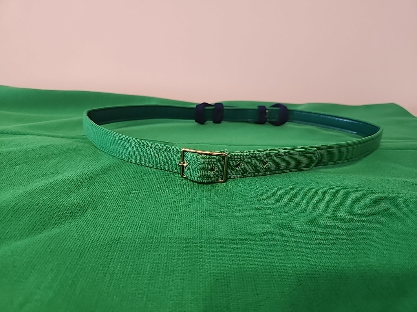 Vintage Rona Green 100% Pure Wool Dress Belted MCM