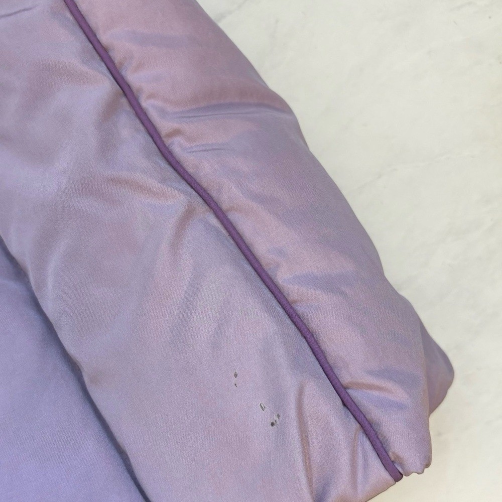 Vintage Sno Down Size Large Lilac Purple Down Filled Trench Coat Winter Outdoor