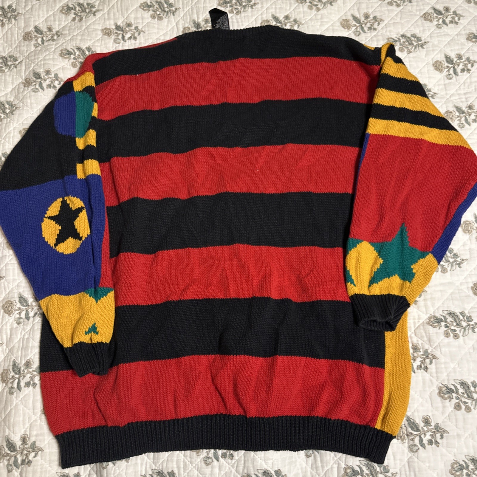 Women’s VINTAGE 1993 I.B. DIFFUSION RETRO 3D Knit Horse SWEATER L