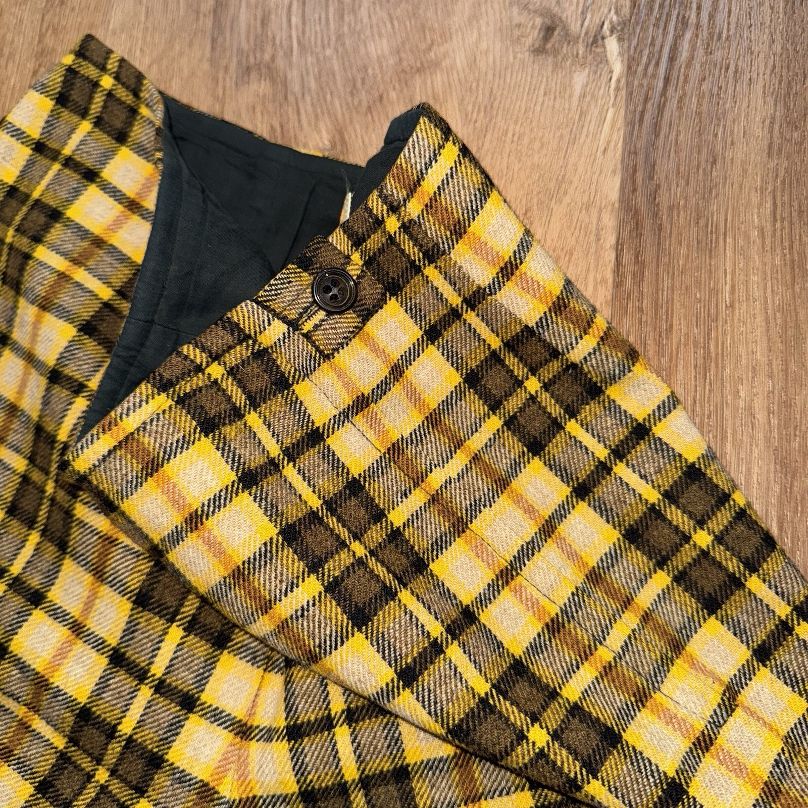 Vintage Pendleton Pants Womens 10 Wool Dress Slacks MCM Mod Disco Tartan Plaid