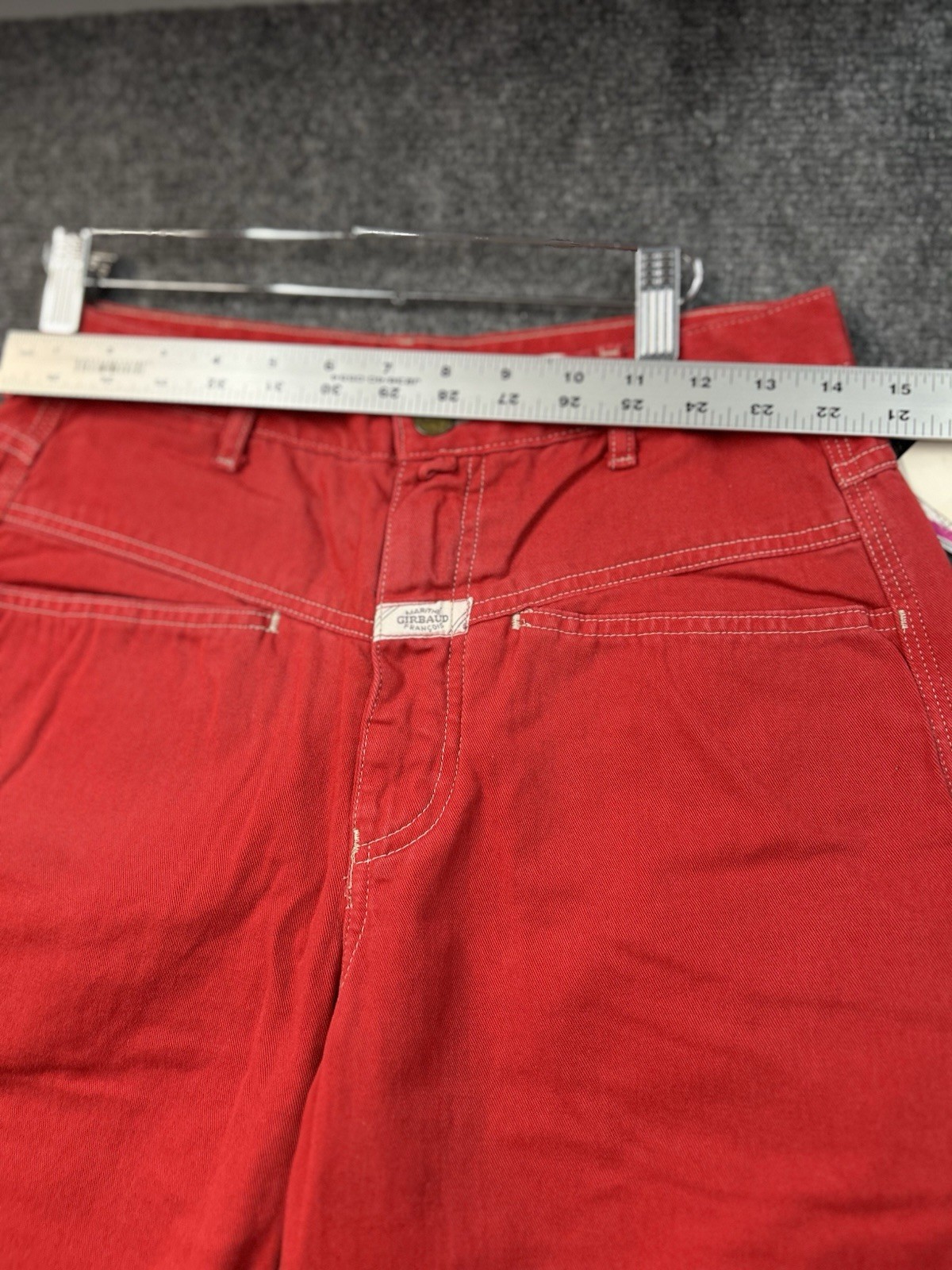 Pedal Pusher’s Vintage Red Size 9-10 100 % Cotton Made In USA