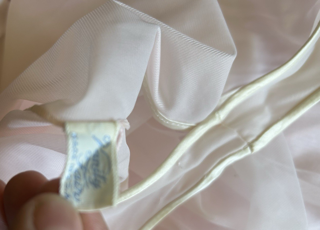 Vintage Babydoll Nightie 1950s-60s Vanity Fair Nylon Chiffon Pink Size 32 Small
