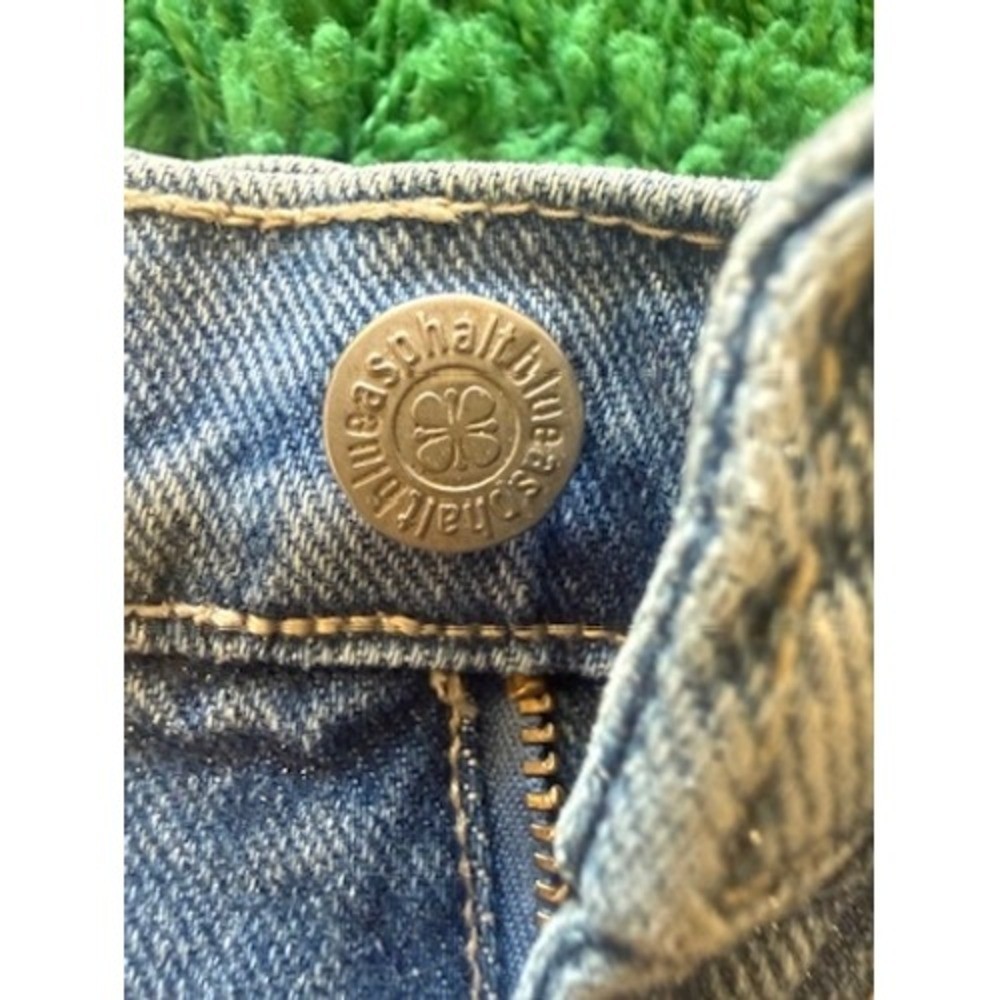 Blue Asphalt Womens Low Rise Denim Shorts Medium Wash Blue Size 5 90s Y2K Style