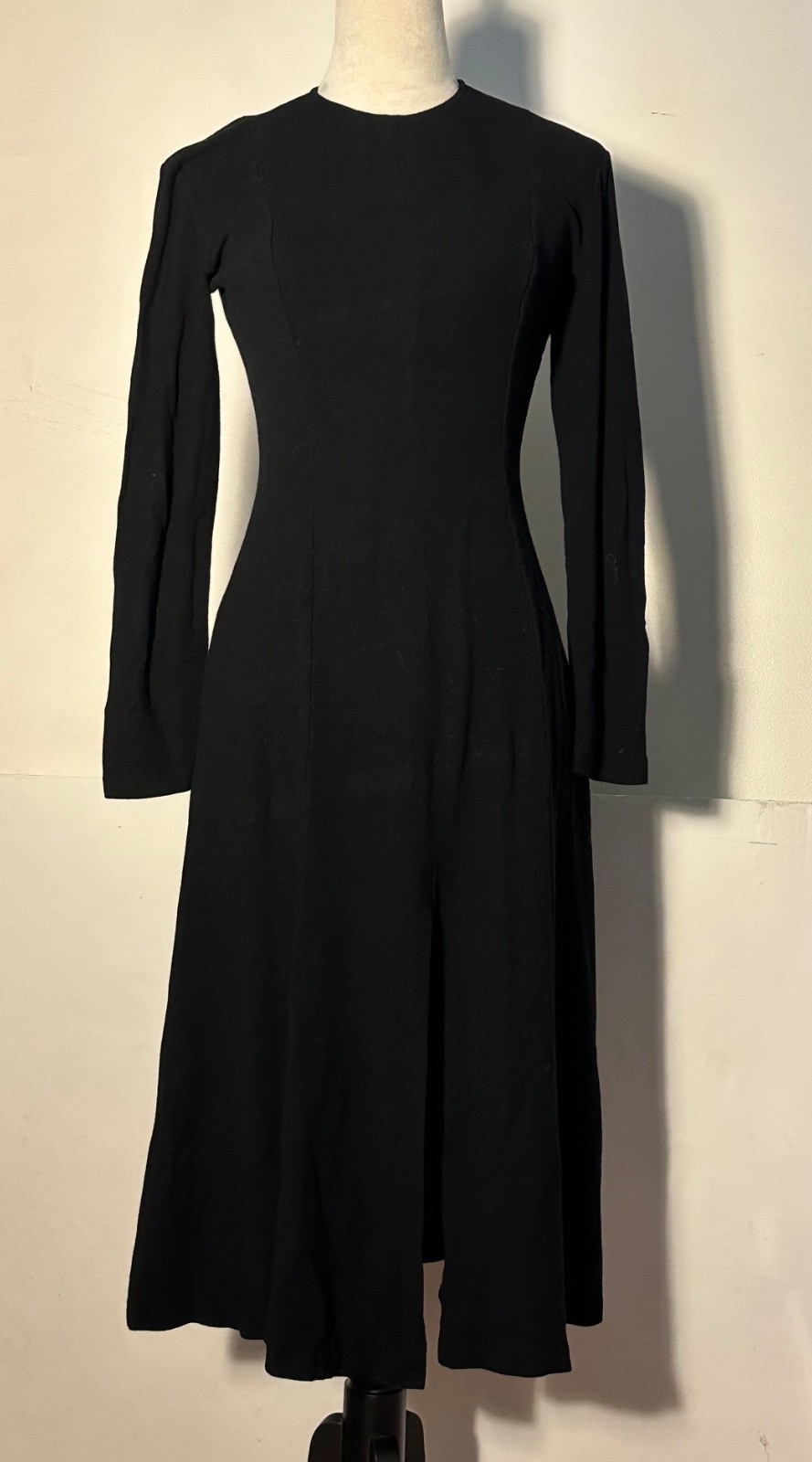 STUNNING Vintage 1960s NORMA KAMALI Dress Black Midi Med/Sm Japan VGUC